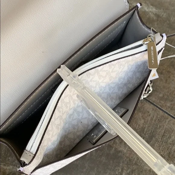 Michael Kors Rose Bright White SM Crossbody - Picture 14 of 16